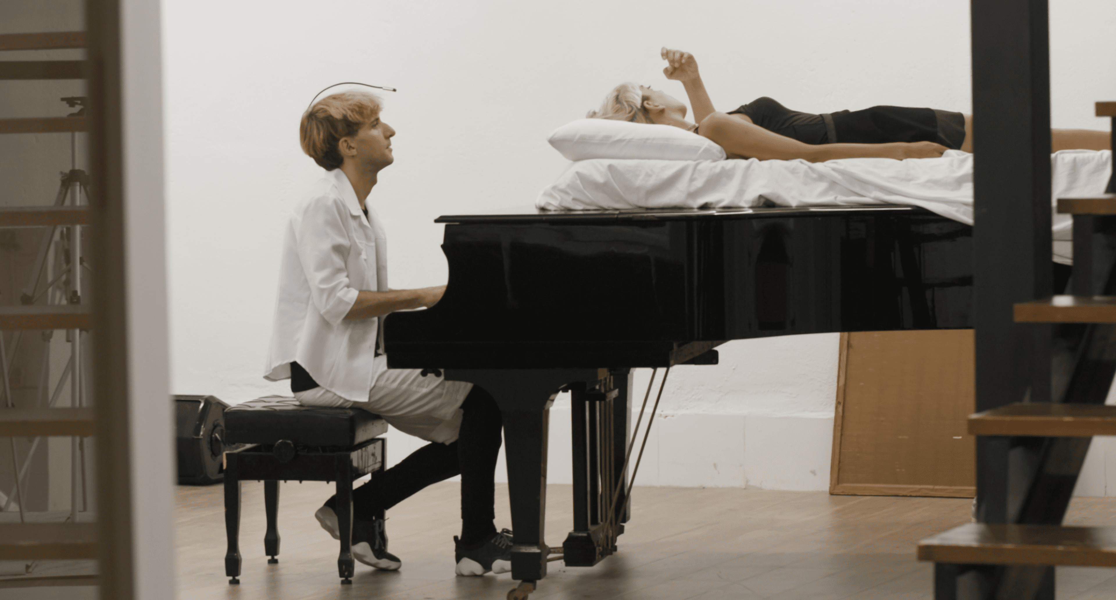 Neil playing piano